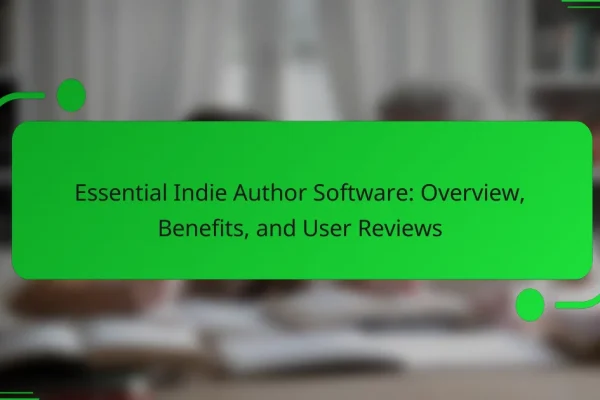 Essential Indie Author Software: Overview, Benefits, and User Reviews