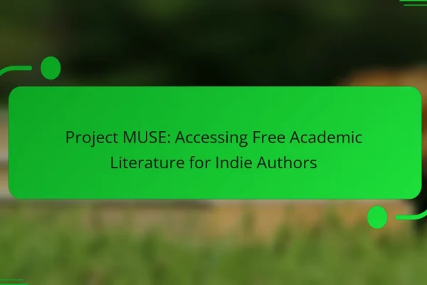 Project MUSE: Accessing Free Academic Literature for Indie Authors