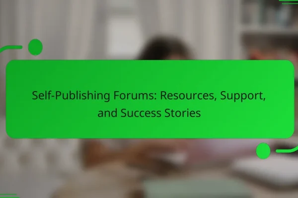 Self-Publishing Forums: Resources, Support, and Success Stories