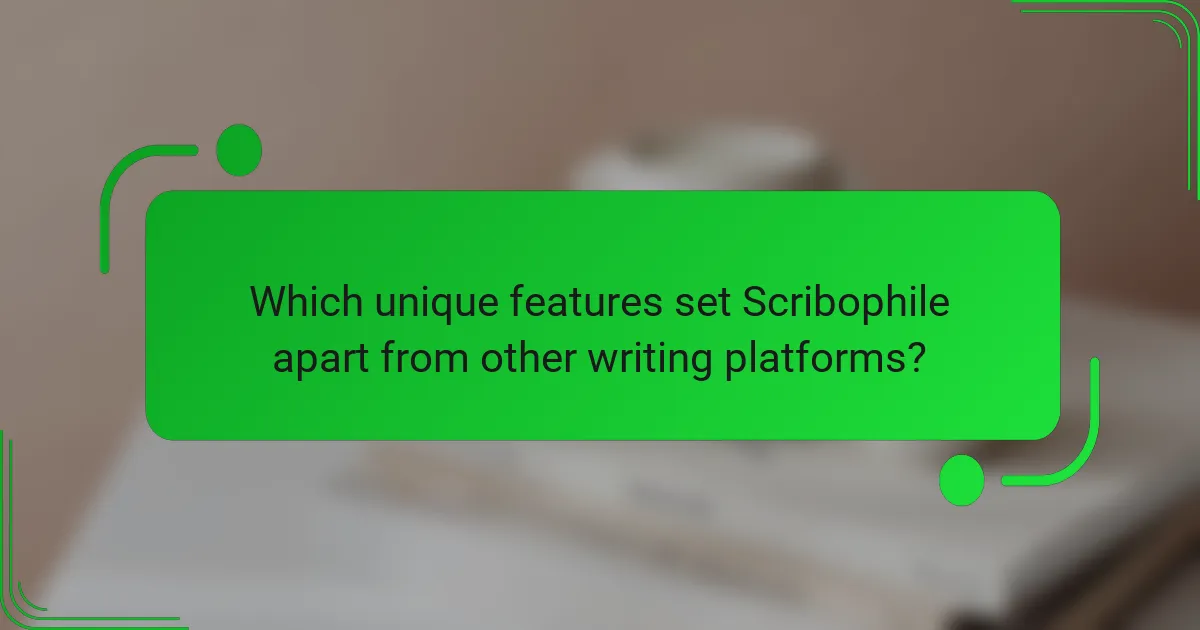 Which unique features set Scribophile apart from other writing platforms?